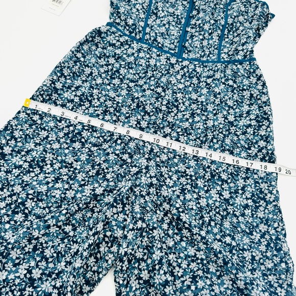 NWT ALI & JAY Blue Lagoon Stolls Floral Chiffon Wide Leg Jumpsuit - Picture 6 of 14